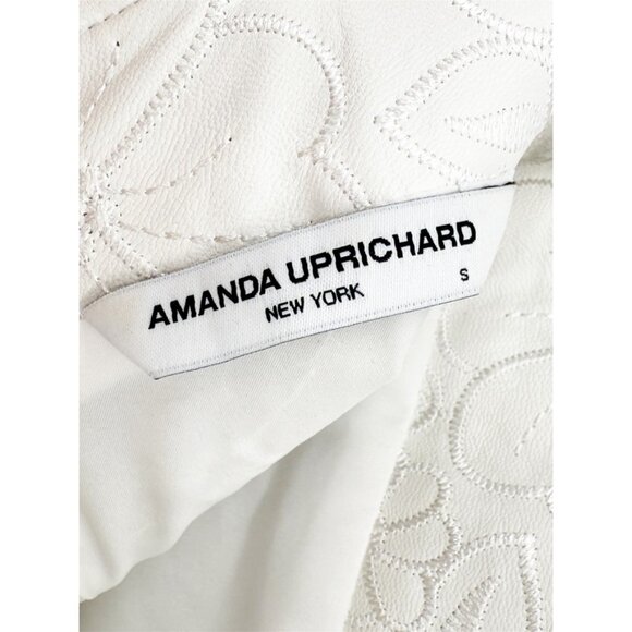 Amanda Uprichard Ace Mini Party Dress Pockets Vegan Leather White S - Picture 4 of 6